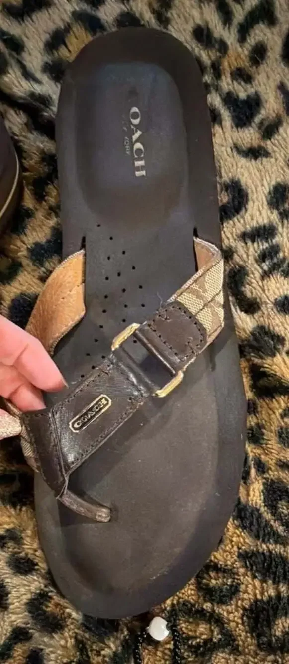 Coach thong wedge